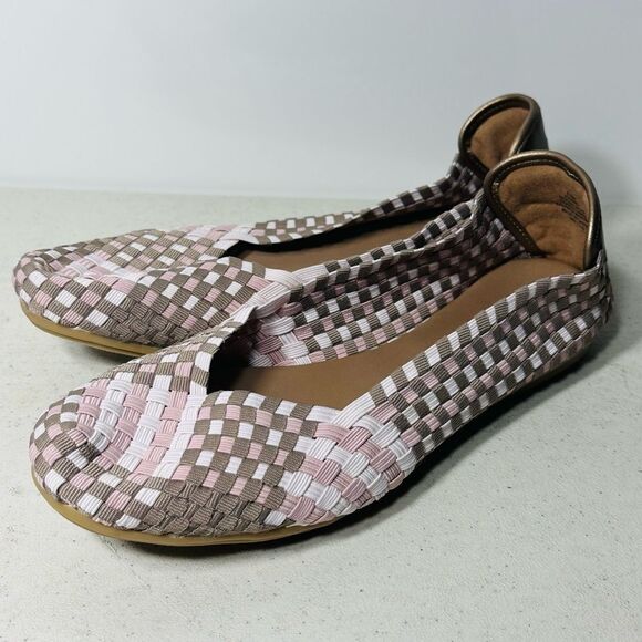 Easy Spirit Flat Closed Toe Checkered Print Slip On Comfy Size 8,5W - Picture 4 of 8